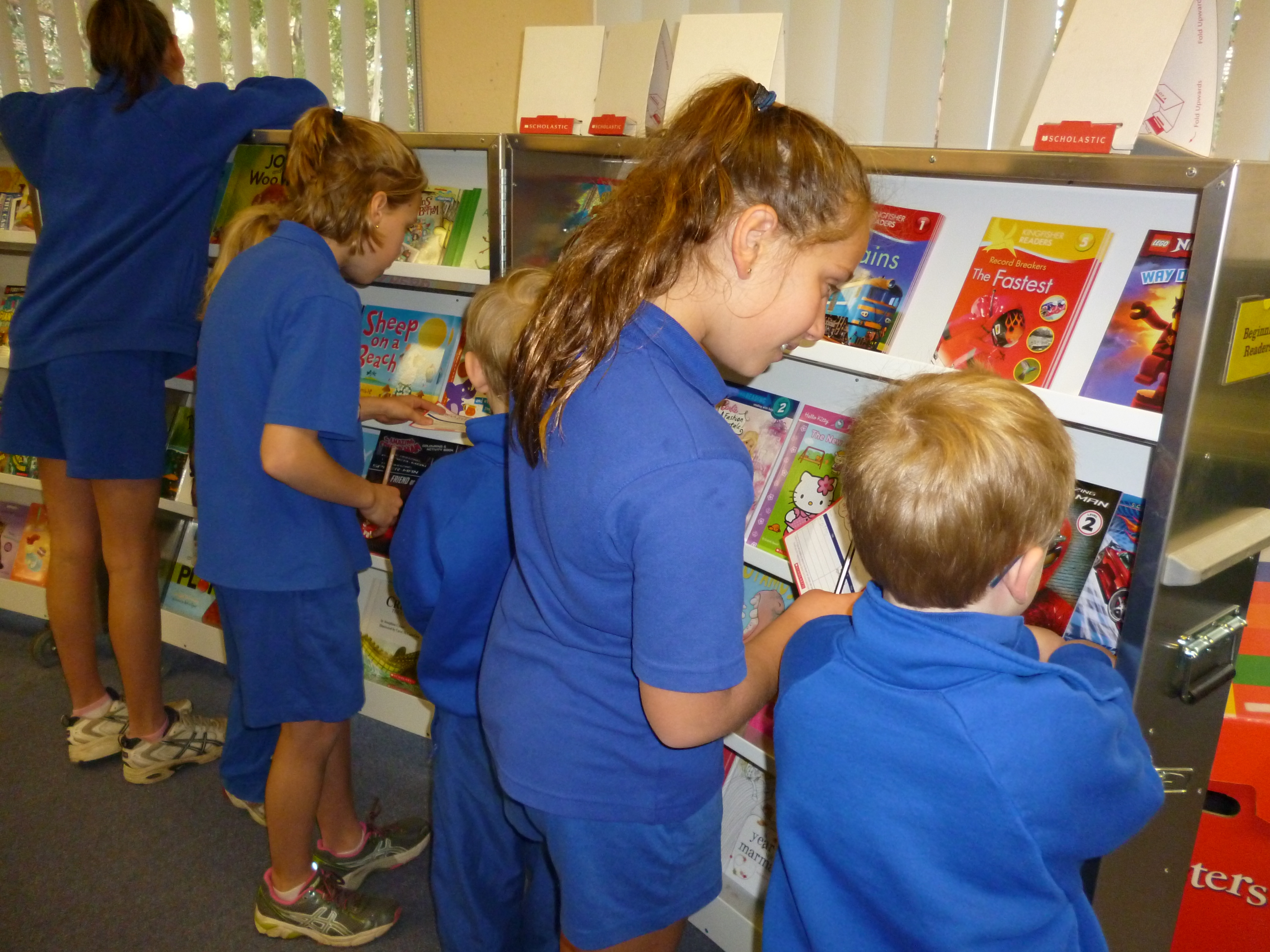 The Book Fair in the library.