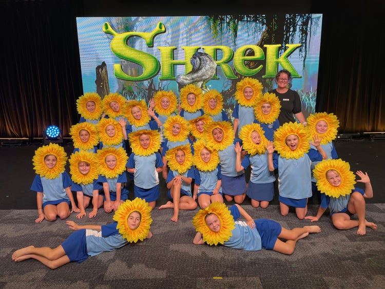 Students in Shrek Musical