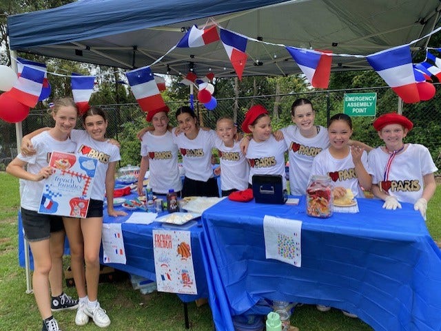 Students at Year 6 Market Day
